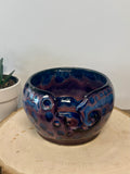 Blue and pink yarn bowl