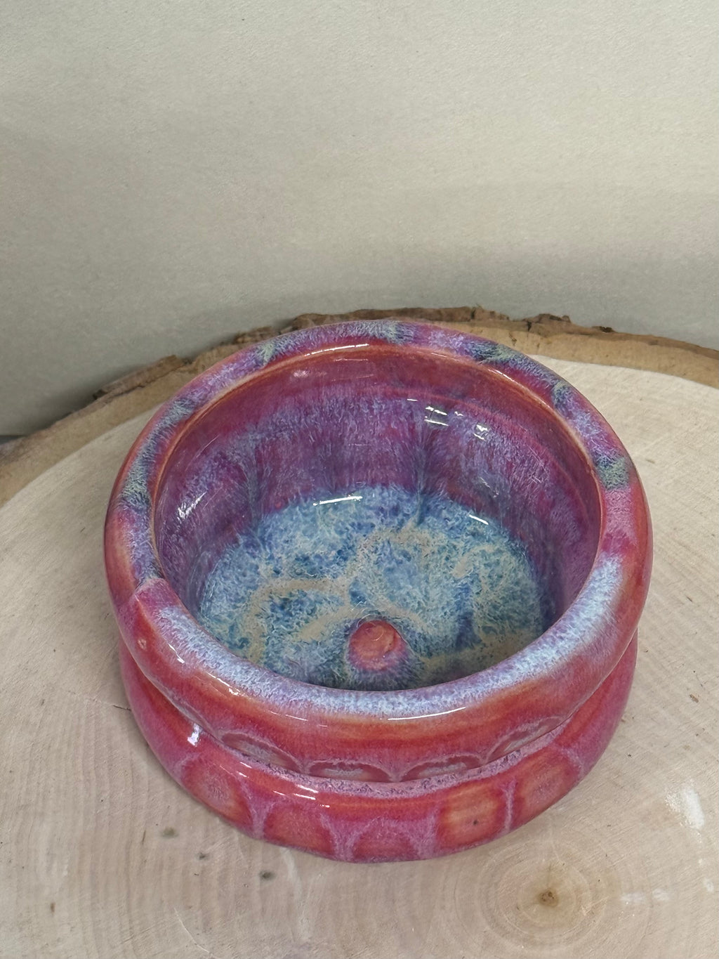 Pink, Purple, and Blue Candle Holder