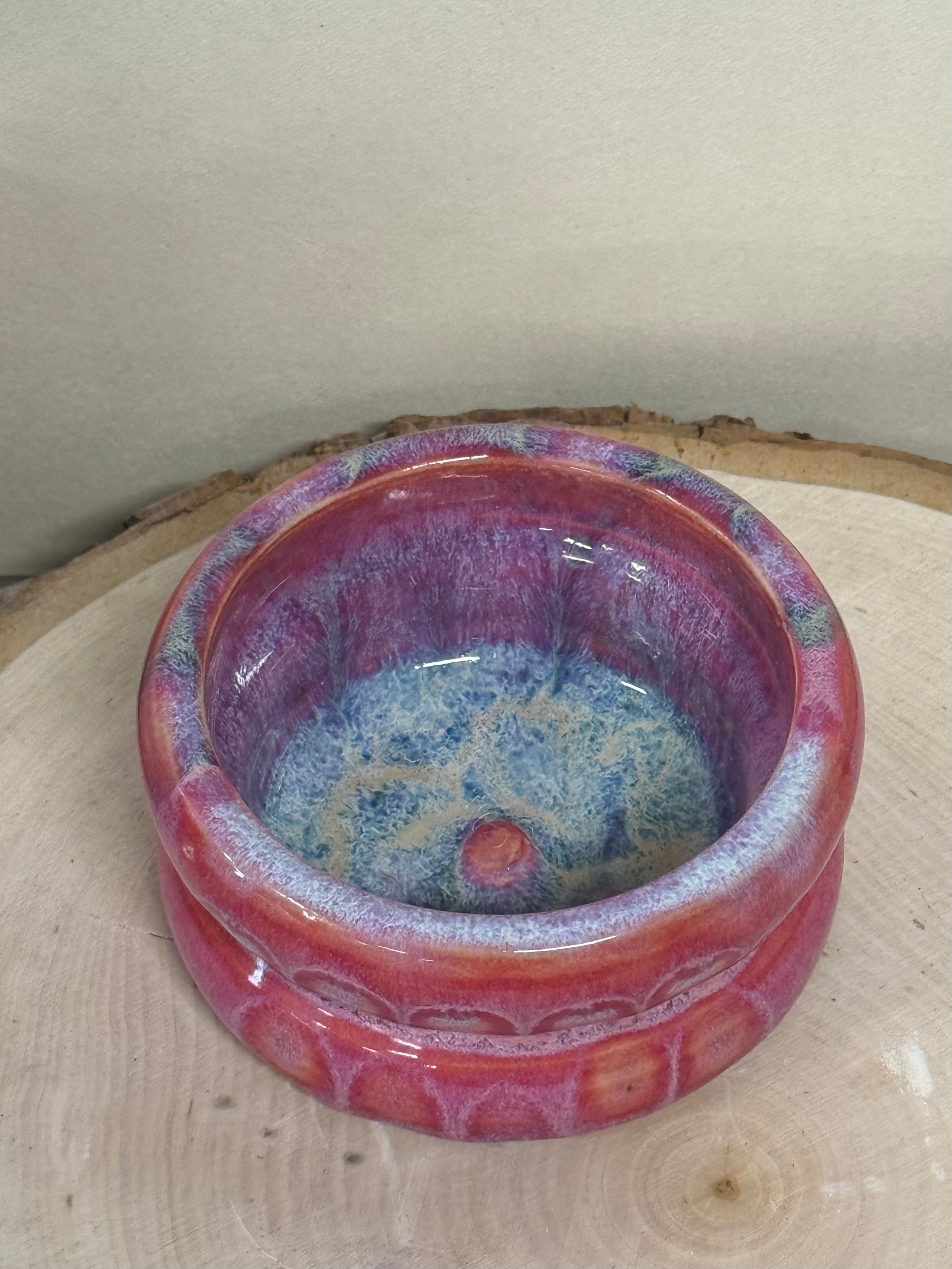 Pink, Purple, and Blue Candle Holder