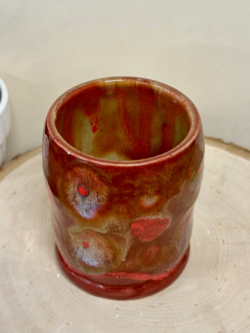 Brown and Red Mug