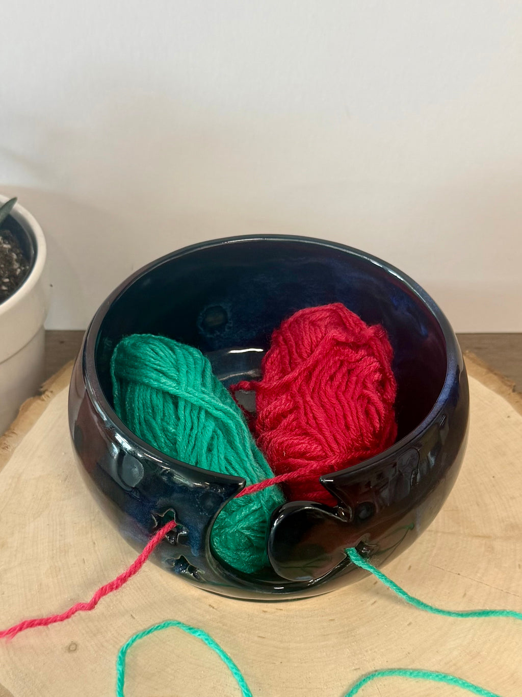 Moon and stars yarn bowl