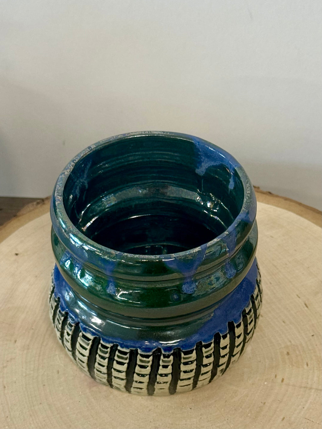 Bubble Mug, blue, green, and texture