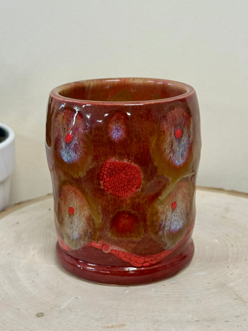 Brown and Red Mug