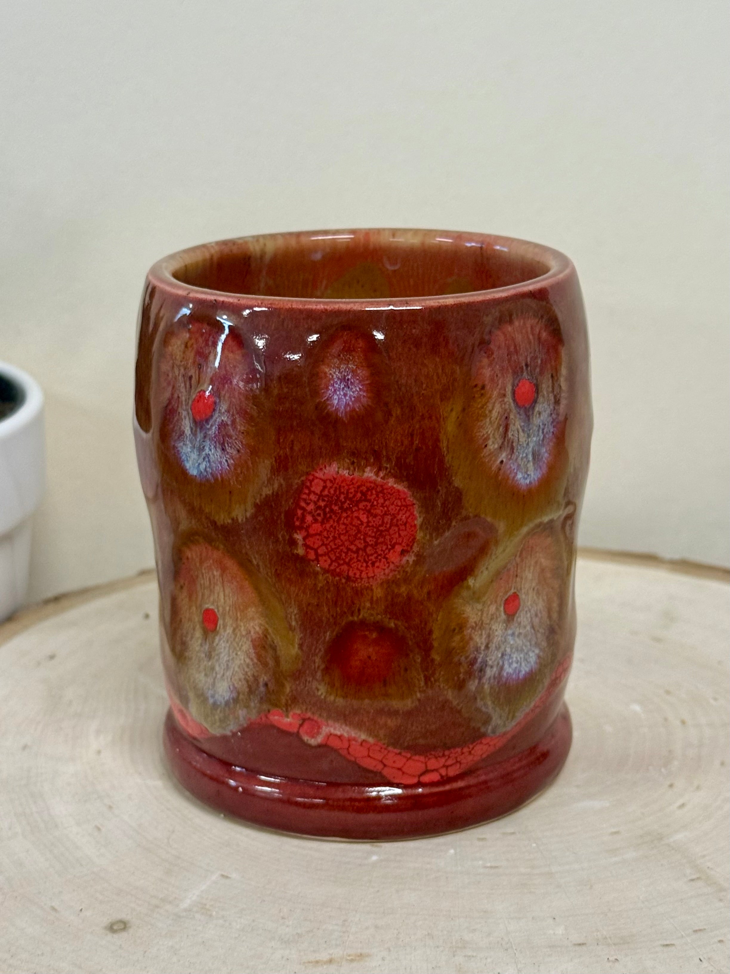 Brown and Red Mug