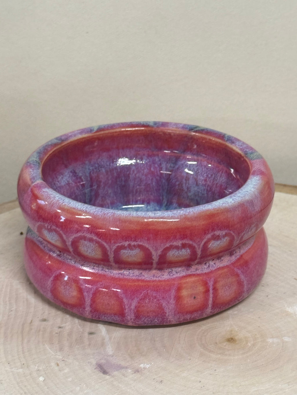 Pink, Purple, and Blue Candle Holder