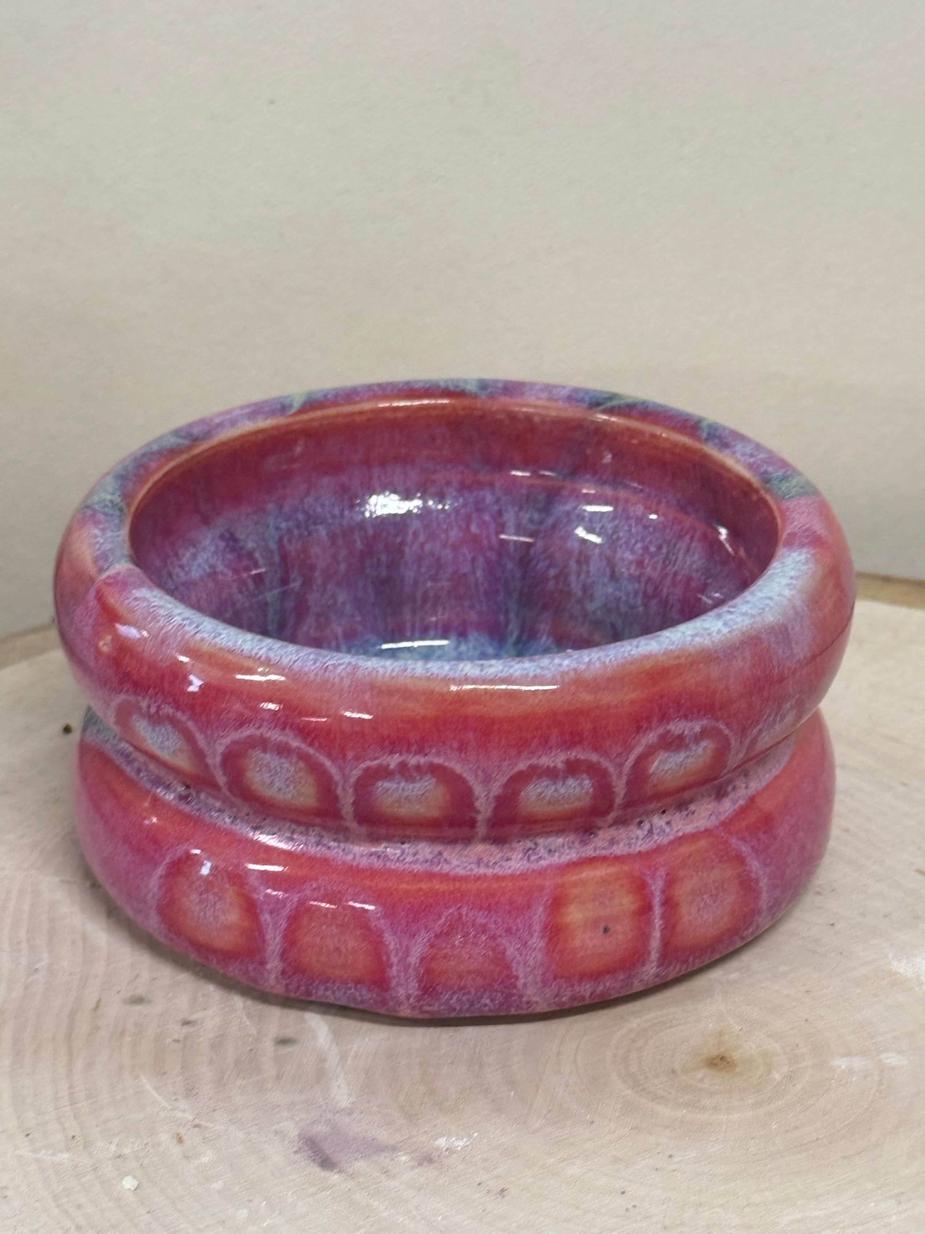 Pink, Purple, and Blue Candle Holder