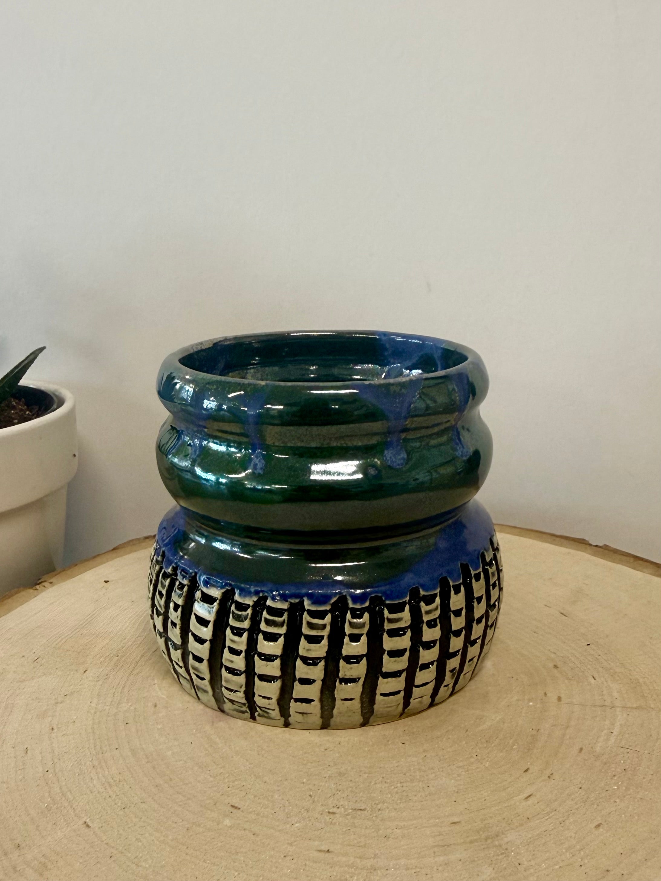 Bubble Mug, blue, green, and texture