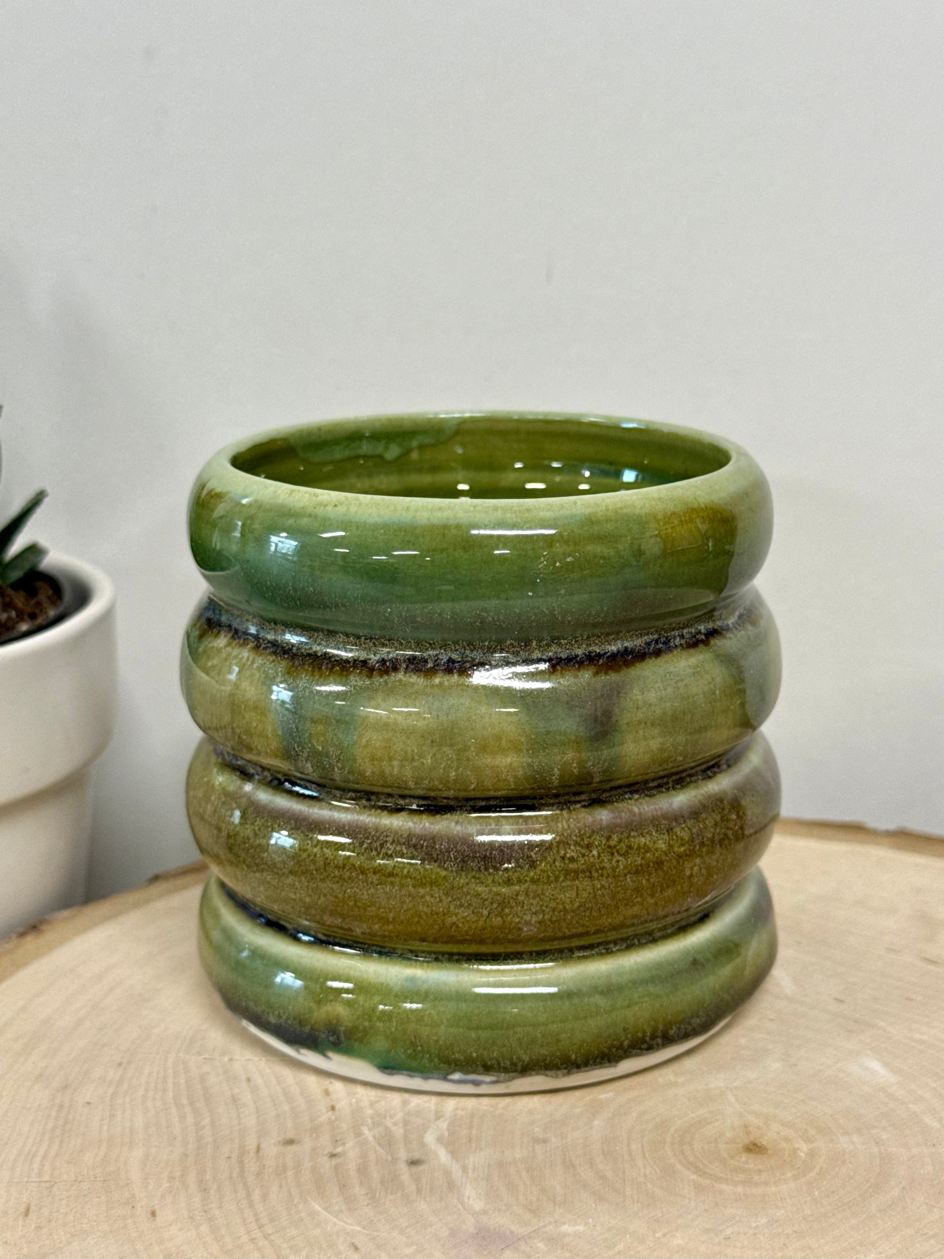 Green and brown Bubble mug