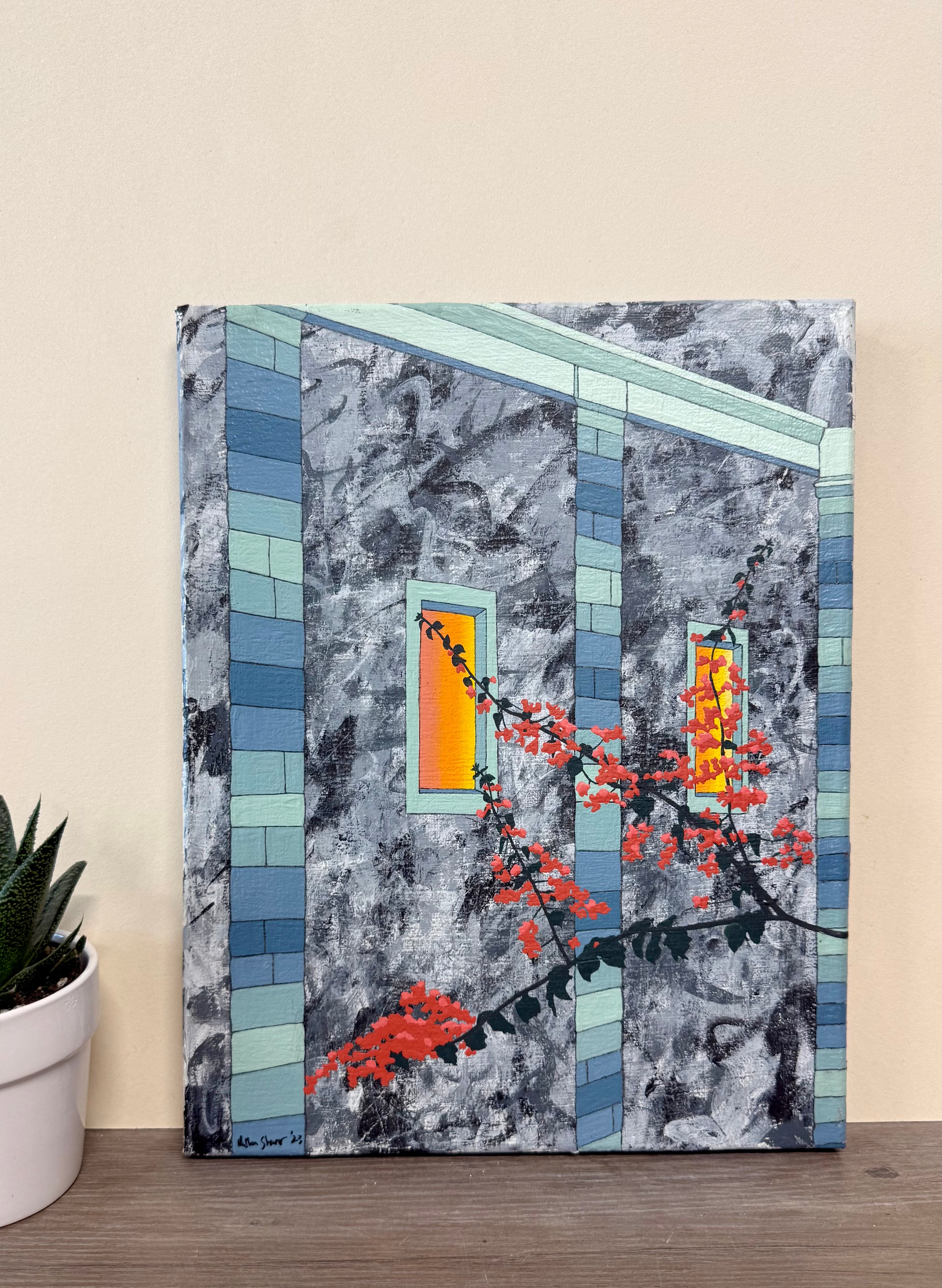 “Overgrown”, 14” x 11”, acrylic on canvas