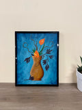 "Untitled (Ikebana 1)" 8" x 10" acrylic painting on canvas board