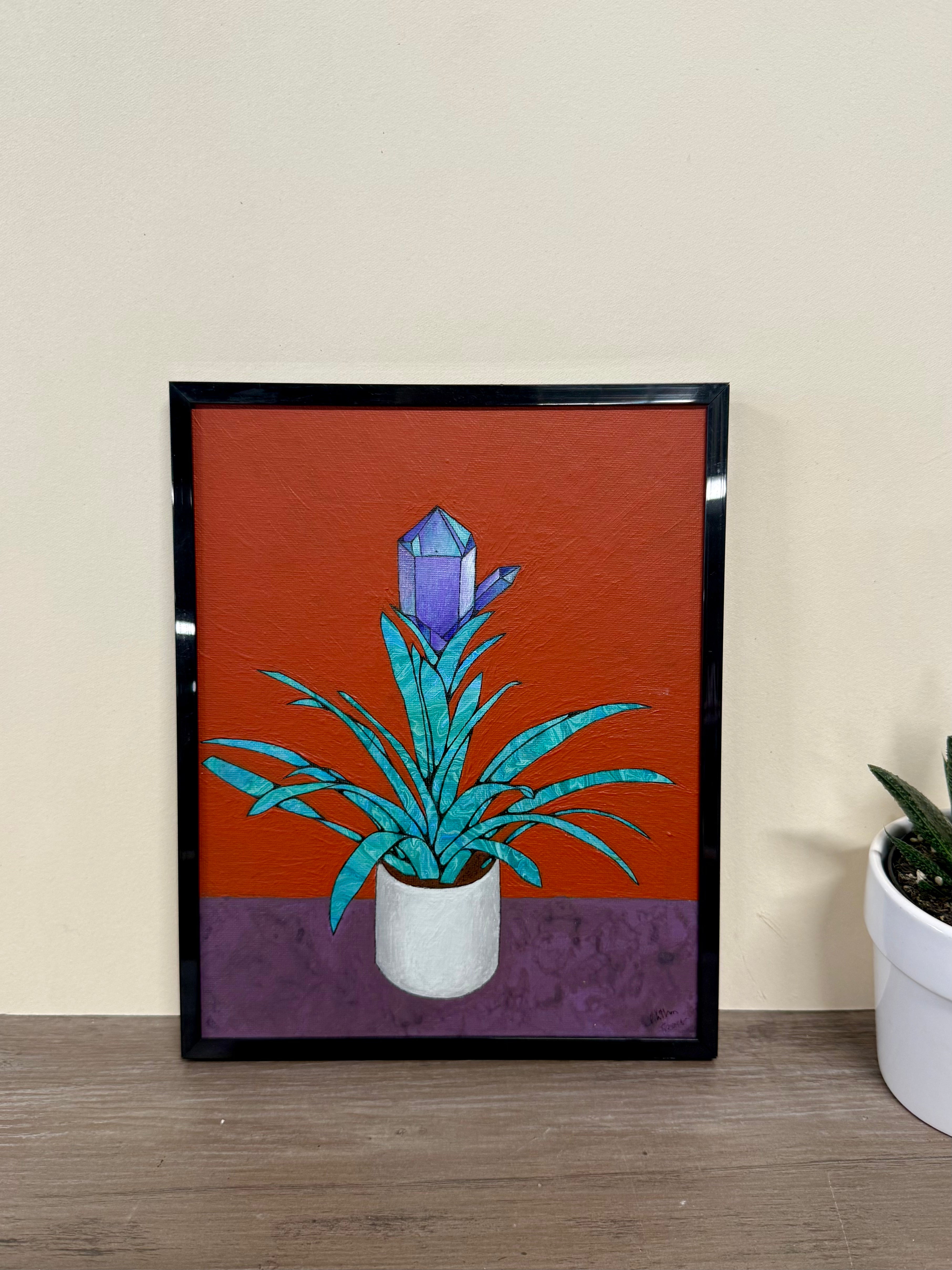 "Crystal Healing", 8" x 10" acrylic on canvas board