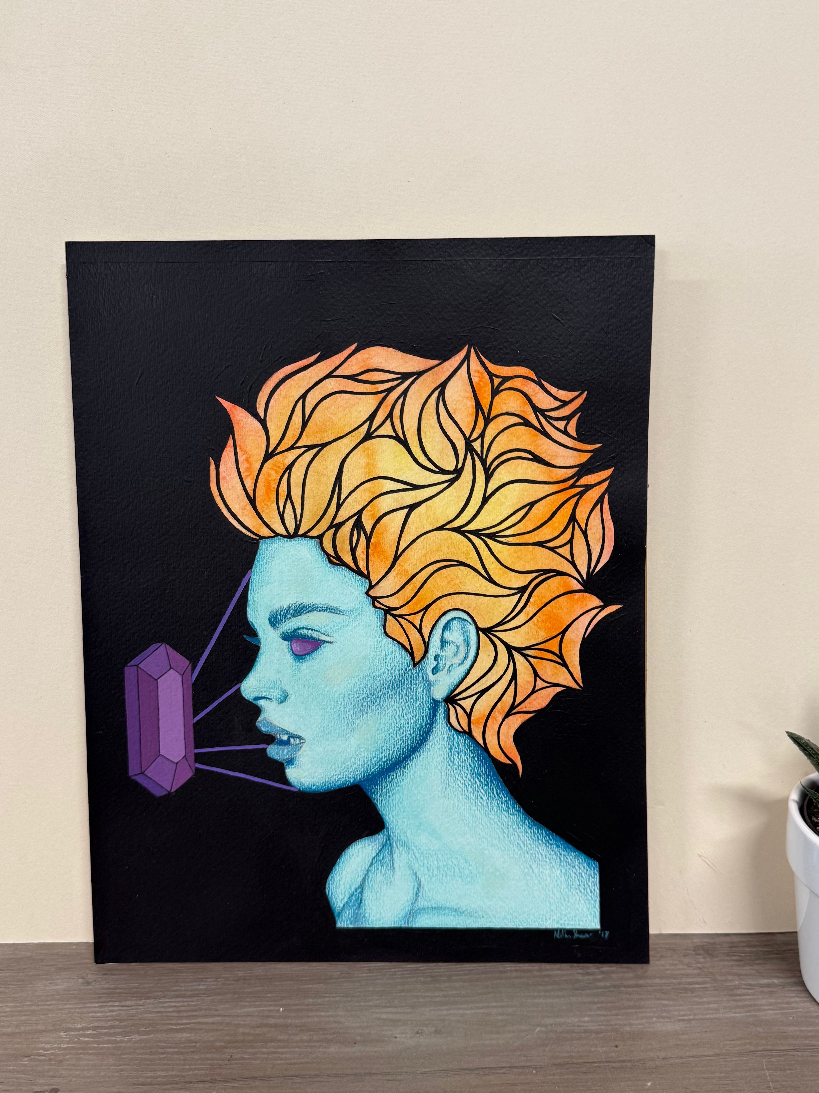 "Mermaid", 11" x 14",on paper