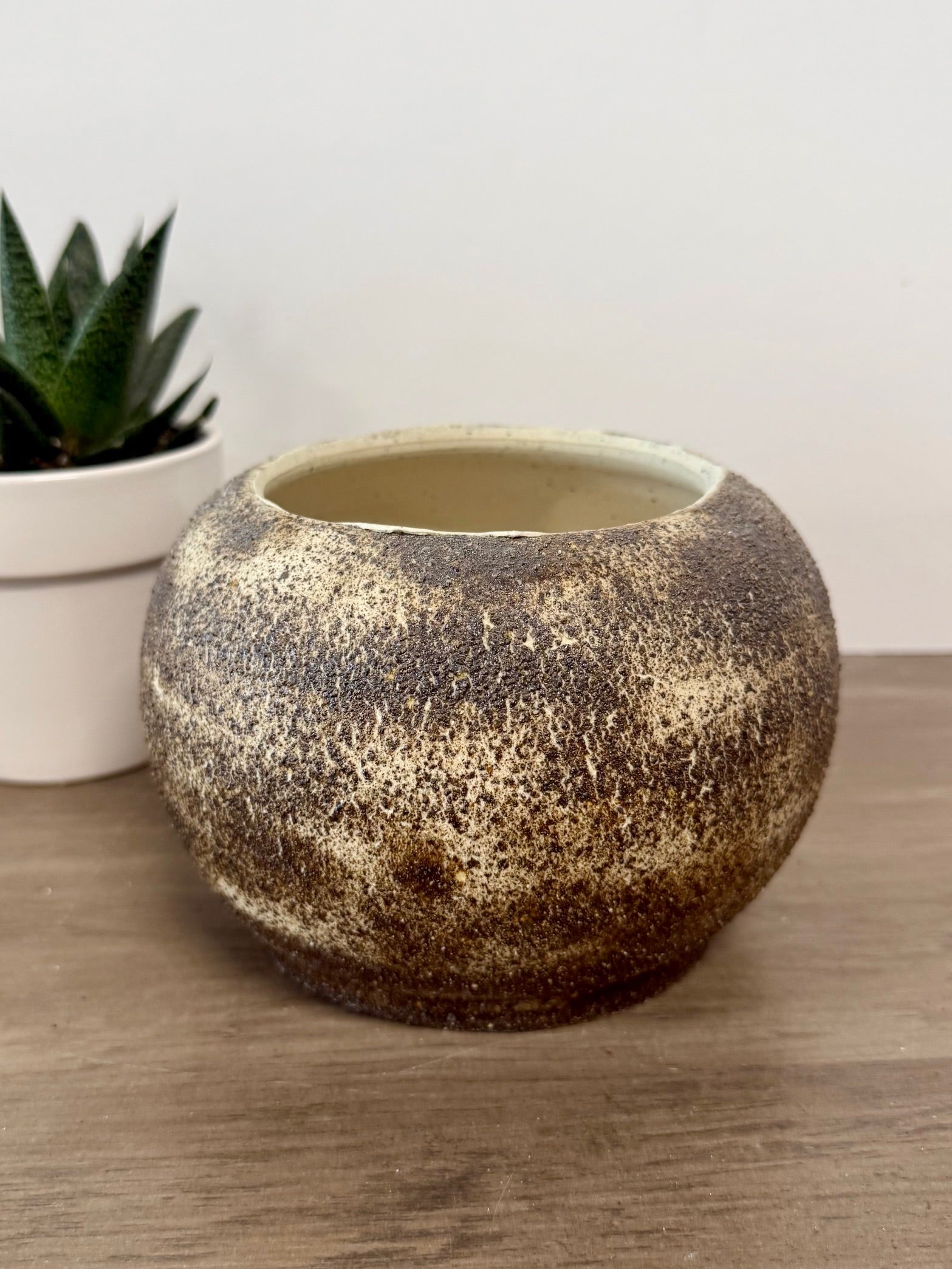 Bowl with infused dirt as glaze