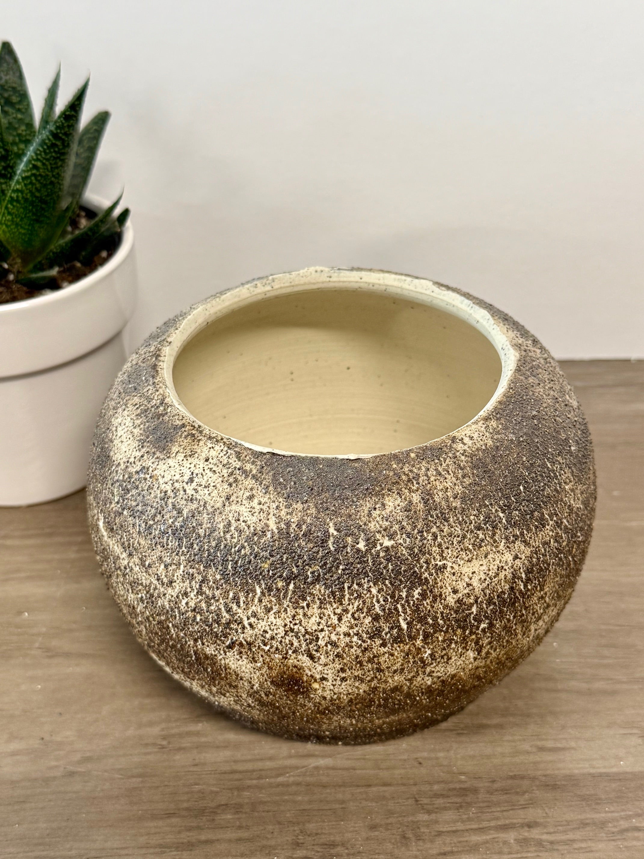 Bowl with infused dirt as glaze