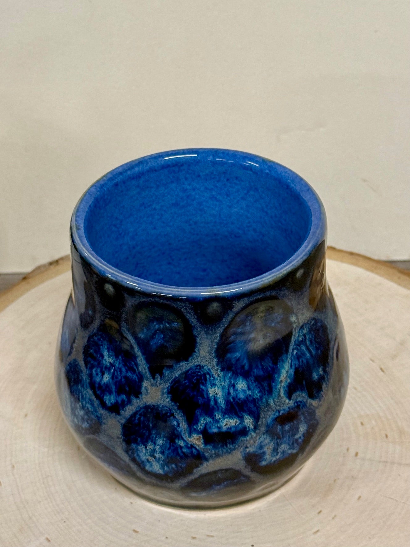 Black and Blue "frozen pond" mug