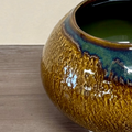 Thrown Texture Bowl with Iron and Green
